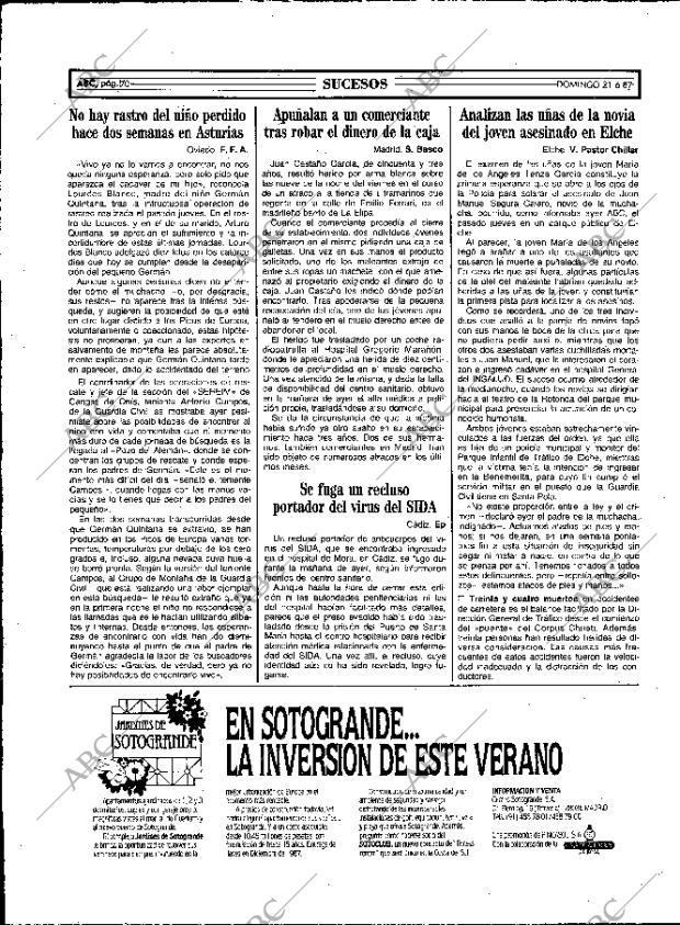 ABC MADRID 21-06-1987 página 70
