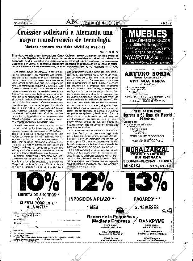 ABC MADRID 21-06-1987 página 81