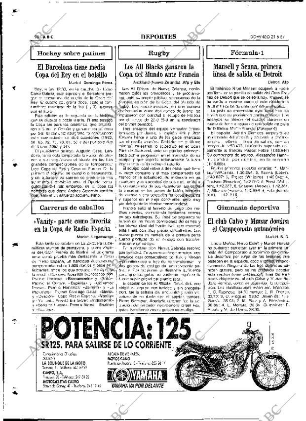 ABC MADRID 21-06-1987 página 98