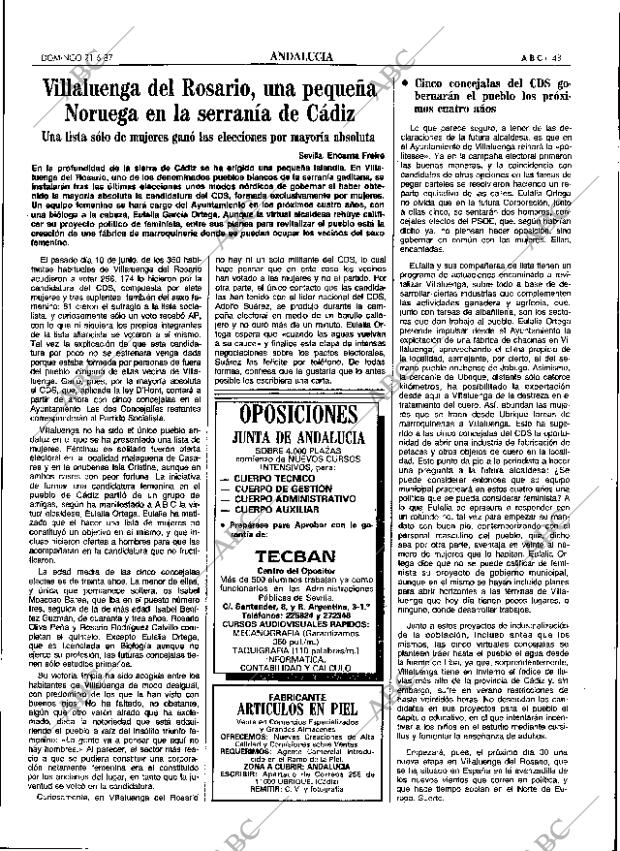 ABC SEVILLA 21-06-1987 página 43
