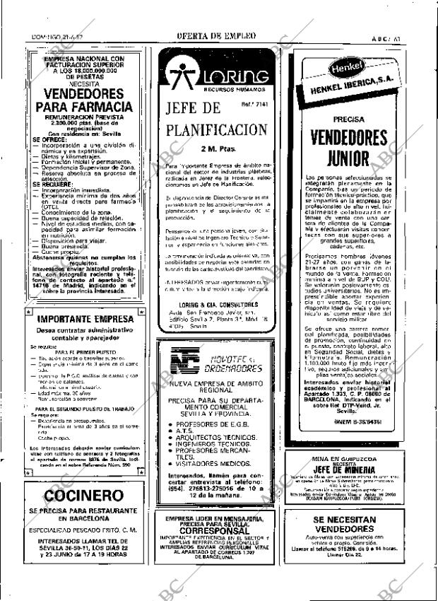 ABC SEVILLA 21-06-1987 página 63