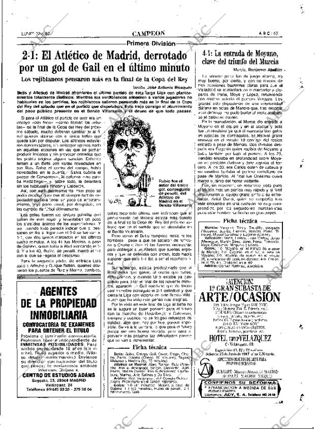 ABC MADRID 22-06-1987 página 65