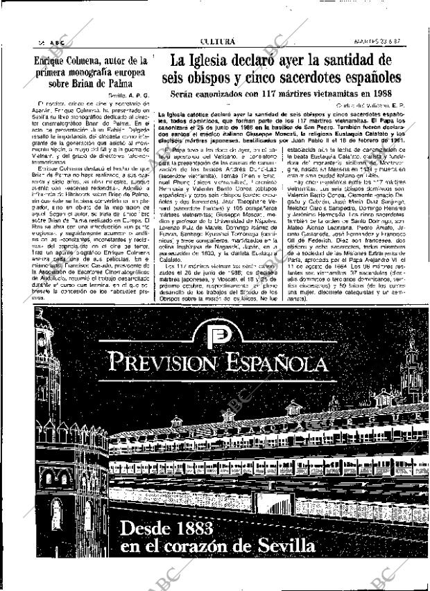 ABC SEVILLA 23-06-1987 página 56