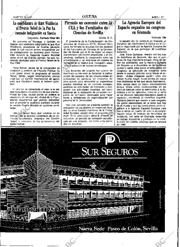 ABC SEVILLA 23-06-1987 página 57