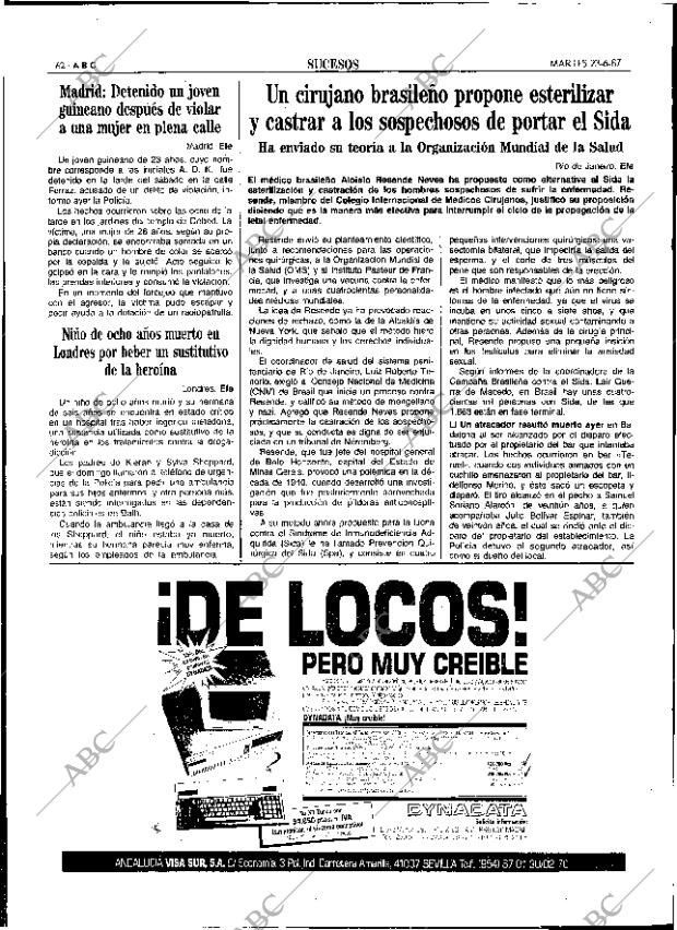 ABC SEVILLA 23-06-1987 página 62