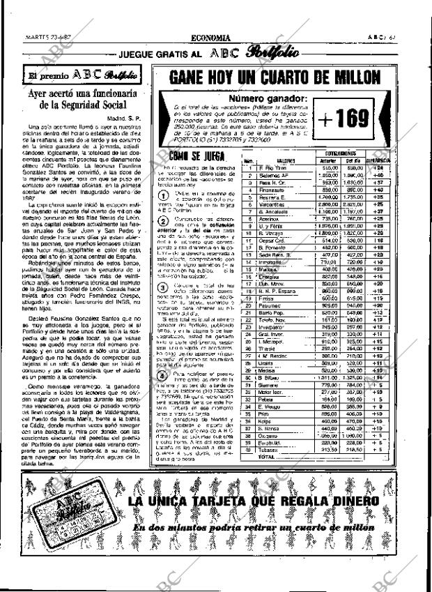 ABC SEVILLA 23-06-1987 página 67