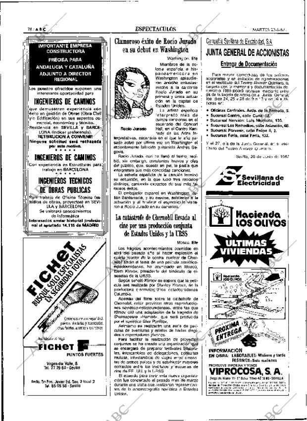 ABC SEVILLA 23-06-1987 página 78