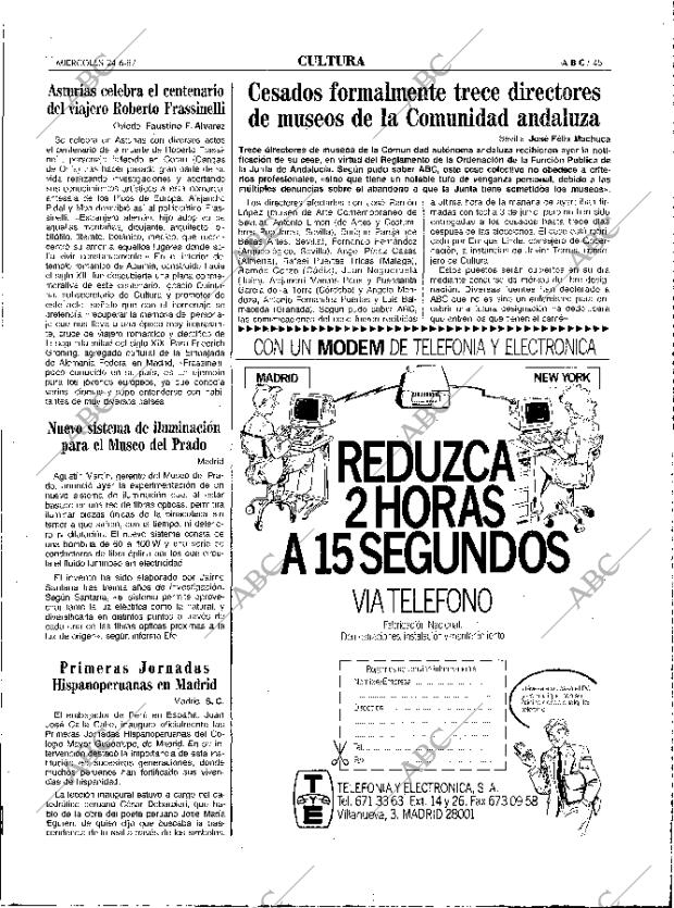 ABC MADRID 24-06-1987 página 45