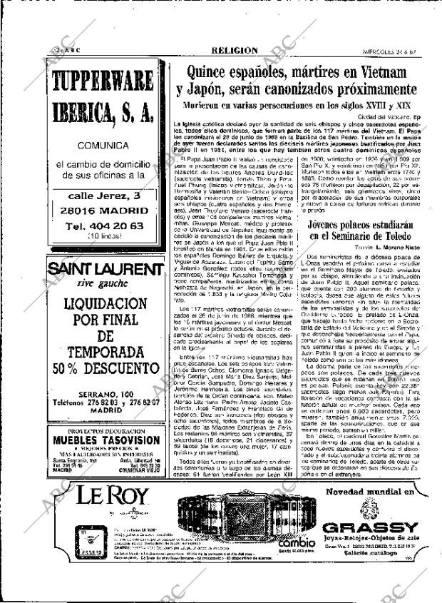 ABC MADRID 24-06-1987 página 52