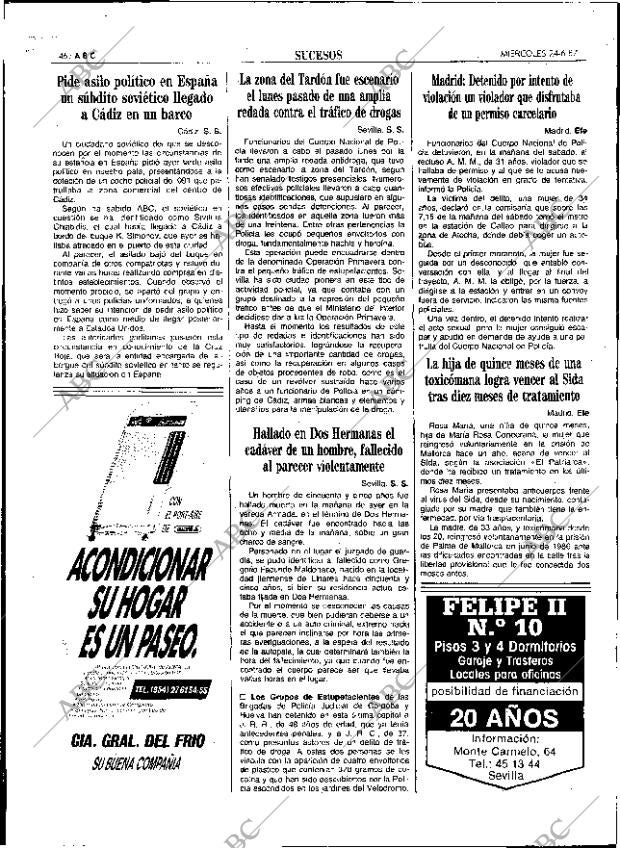 ABC SEVILLA 24-06-1987 página 46