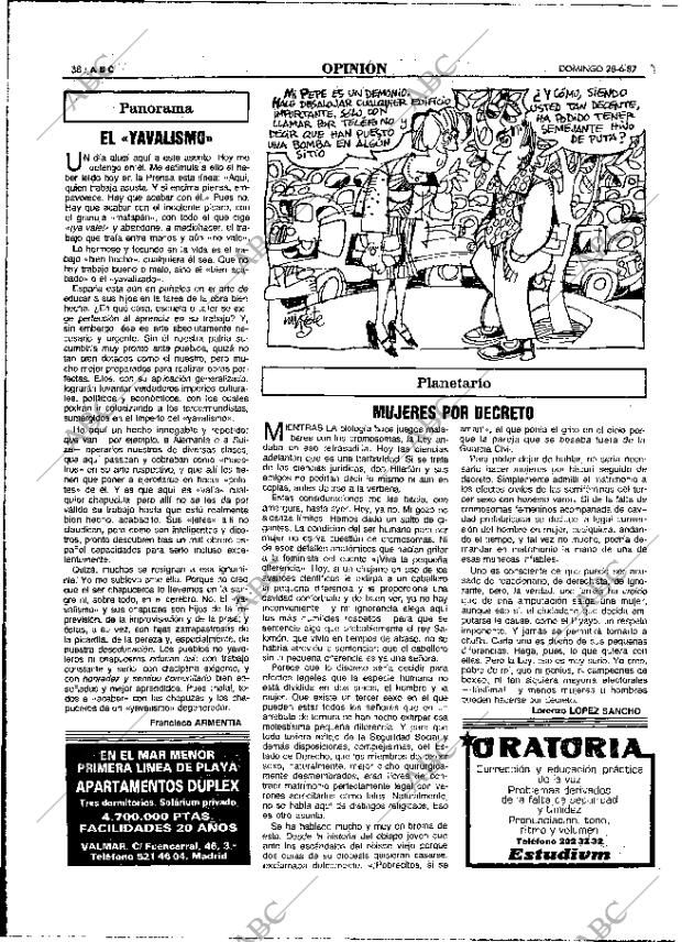 ABC MADRID 28-06-1987 página 38