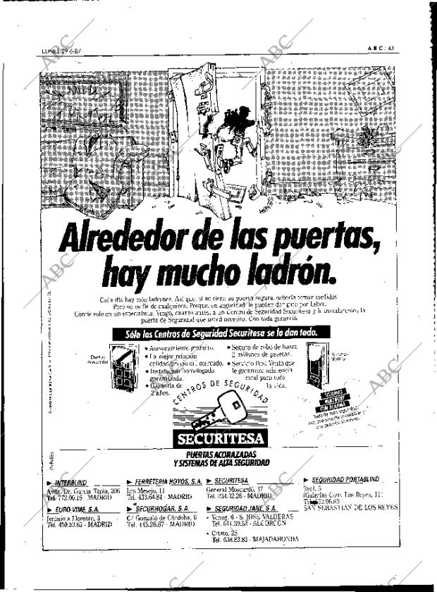 ABC MADRID 29-06-1987 página 43