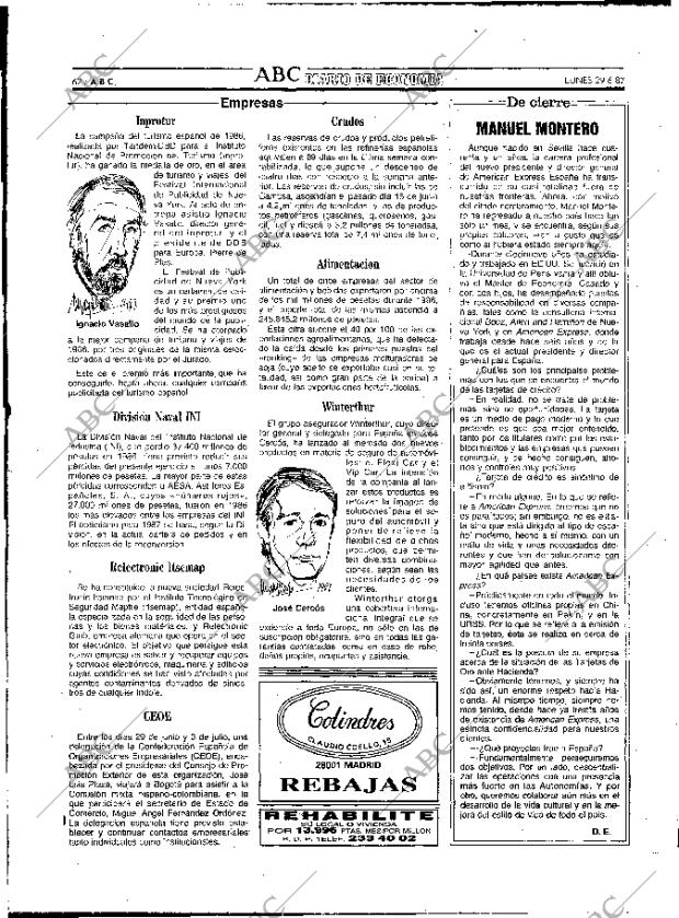 ABC MADRID 29-06-1987 página 62