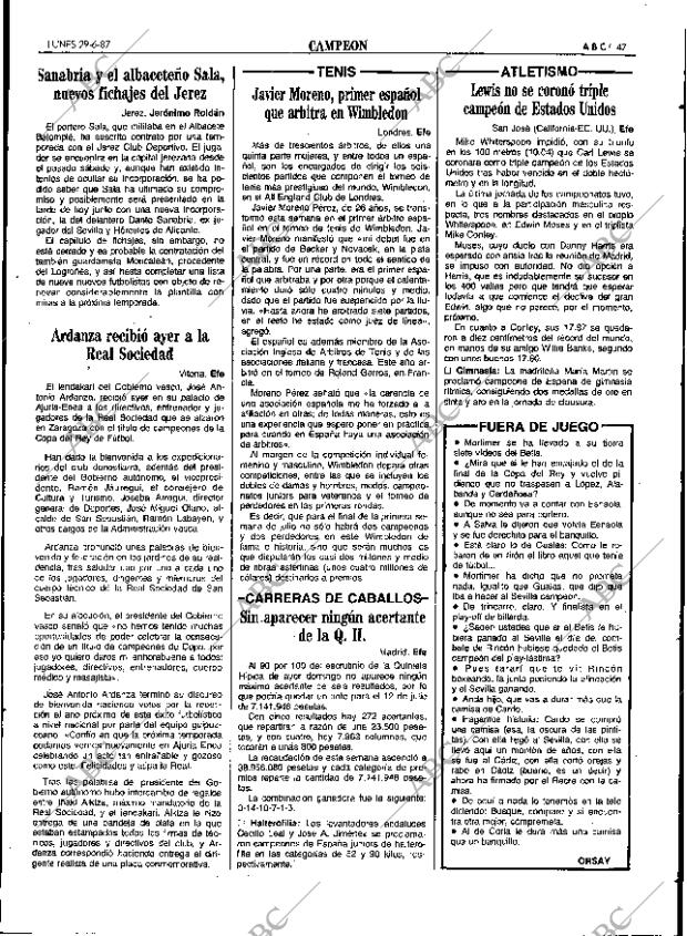 ABC SEVILLA 29-06-1987 página 47