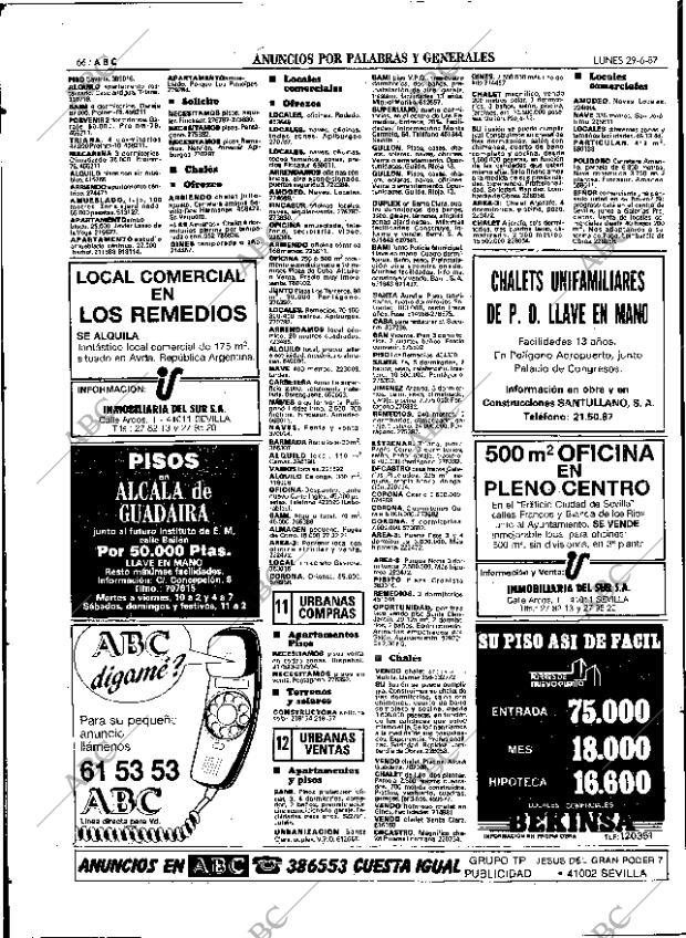 ABC SEVILLA 29-06-1987 página 66
