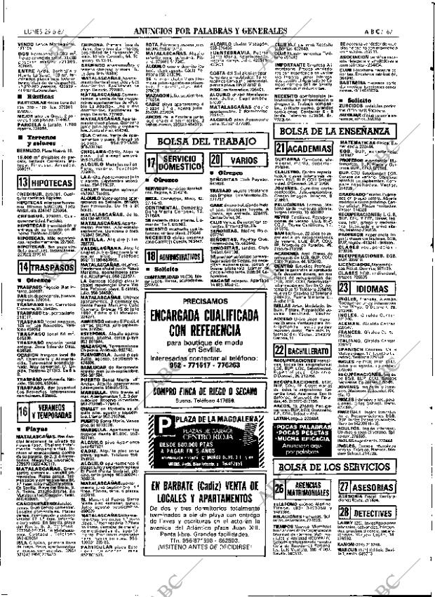 ABC SEVILLA 29-06-1987 página 67