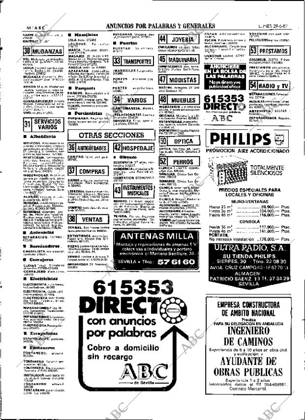 ABC SEVILLA 29-06-1987 página 68