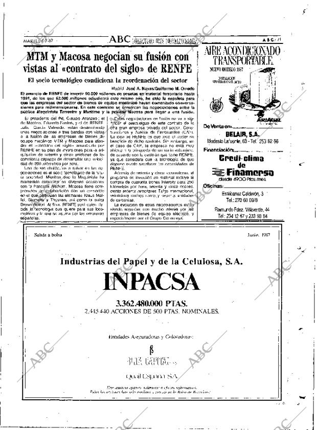 ABC MADRID 07-07-1987 página 71