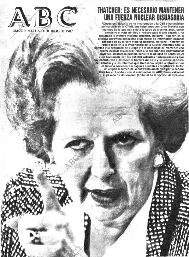 ABC MADRID 14-07-1987 página 1
