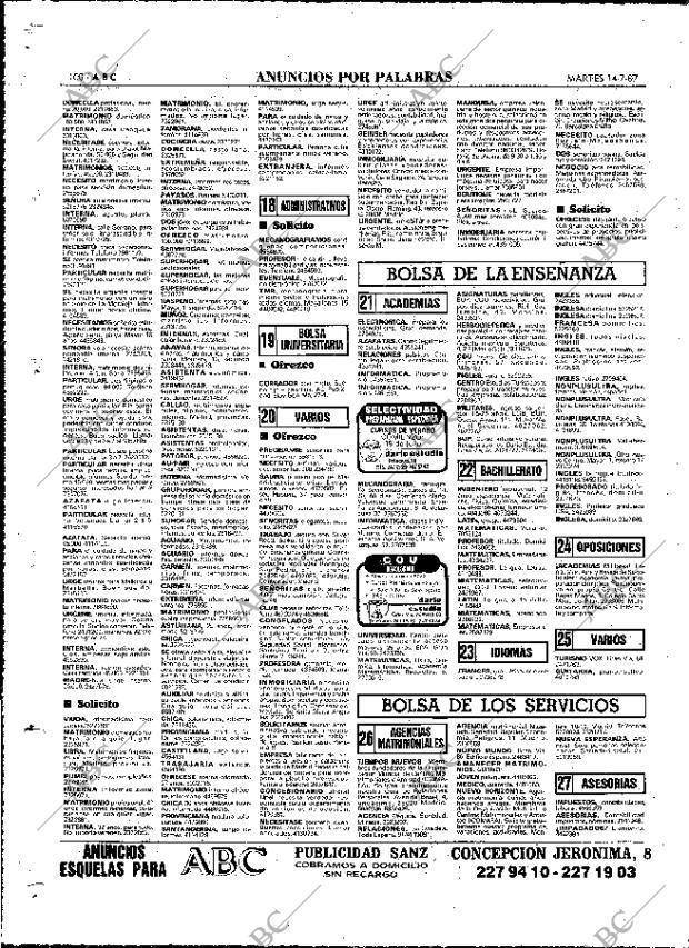 ABC MADRID 14-07-1987 página 100