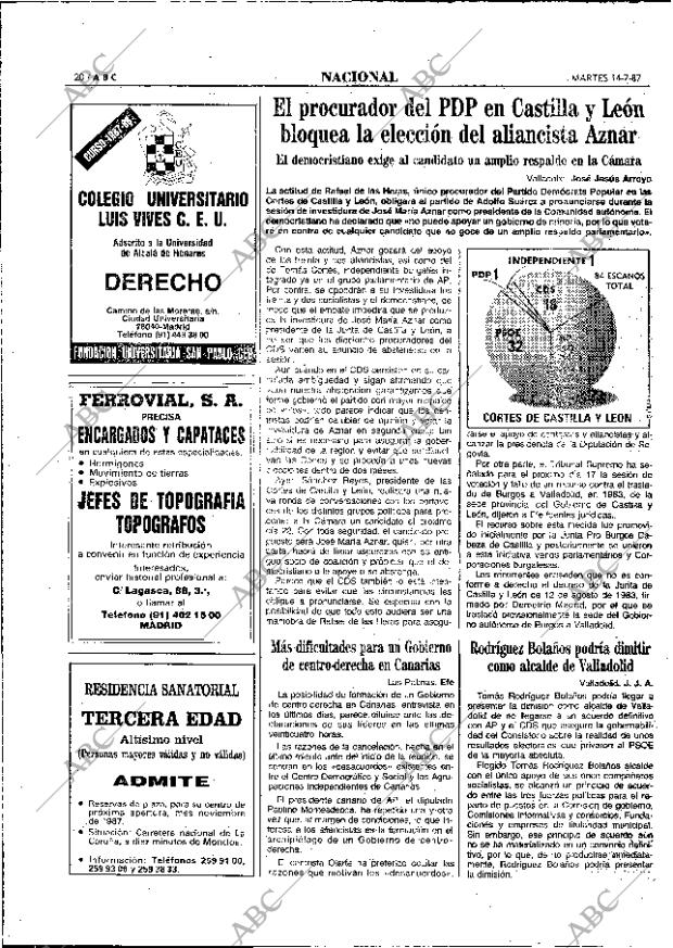 ABC MADRID 14-07-1987 página 20