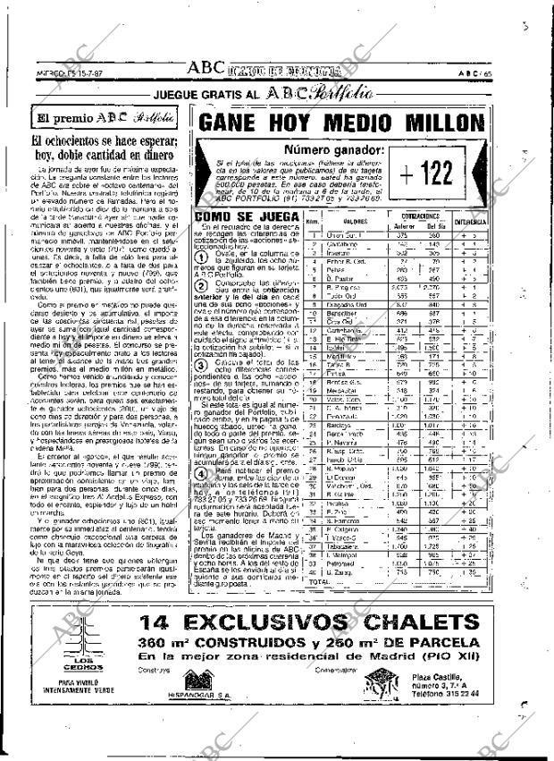 ABC MADRID 15-07-1987 página 65