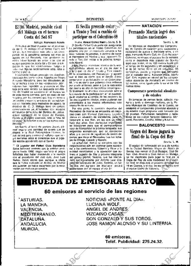 ABC SEVILLA 15-07-1987 página 50