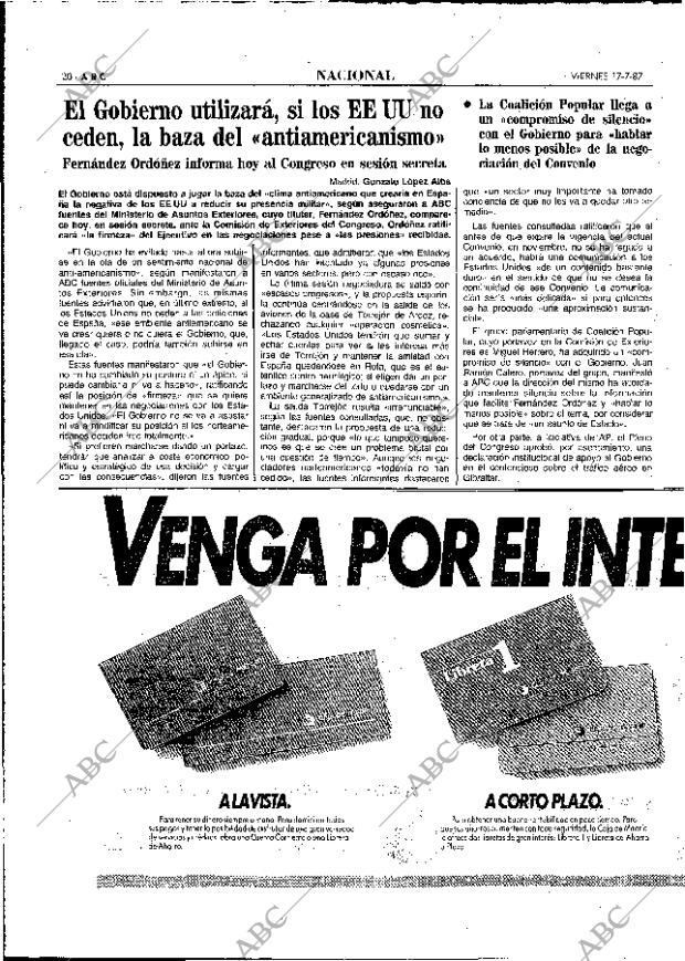 ABC MADRID 17-07-1987 página 20