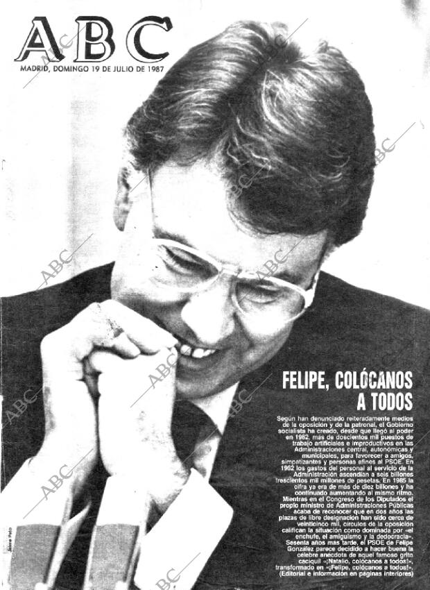 ABC MADRID 19-07-1987 página 1