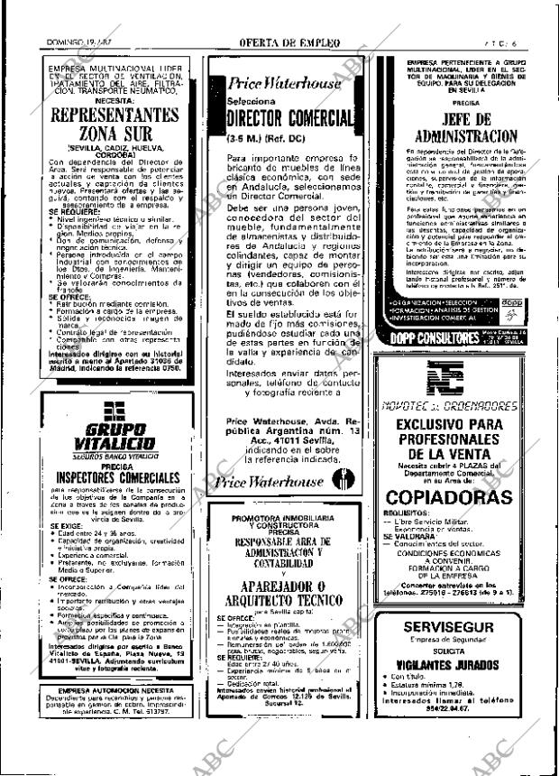 ABC SEVILLA 19-07-1987 página 61