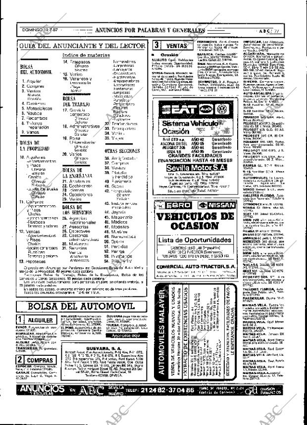 ABC SEVILLA 19-07-1987 página 77