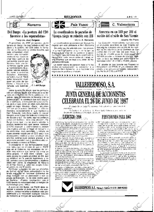 ABC MADRID 20-07-1987 página 19