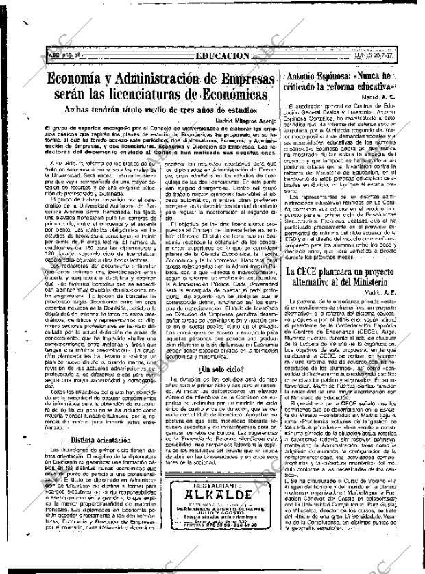 ABC MADRID 20-07-1987 página 58