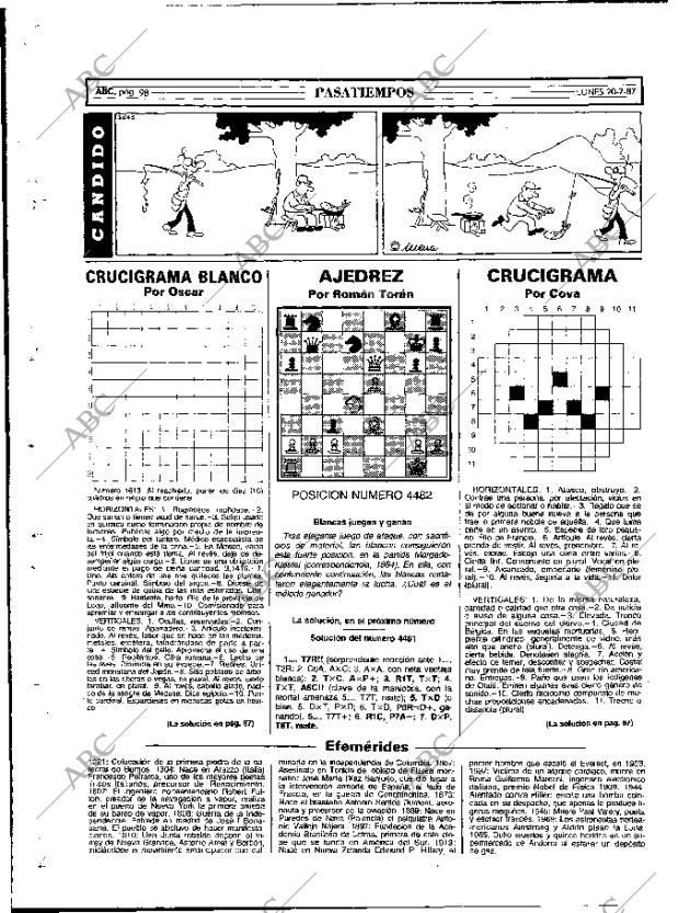 ABC MADRID 20-07-1987 página 98