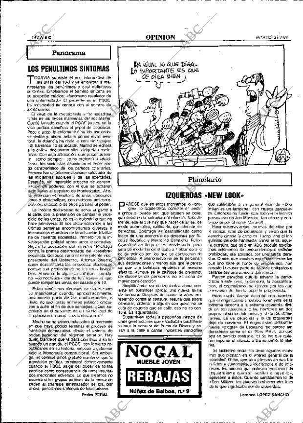 ABC MADRID 21-07-1987 página 14