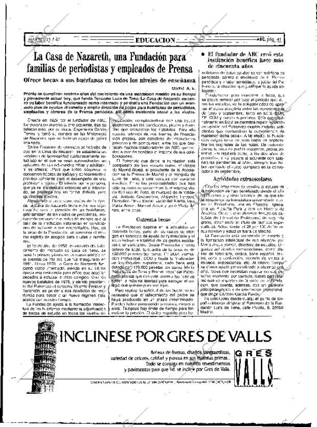 ABC MADRID 21-07-1987 página 41