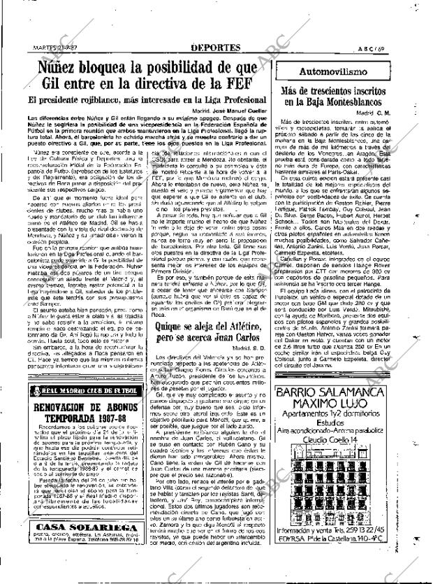 ABC MADRID 21-07-1987 página 69