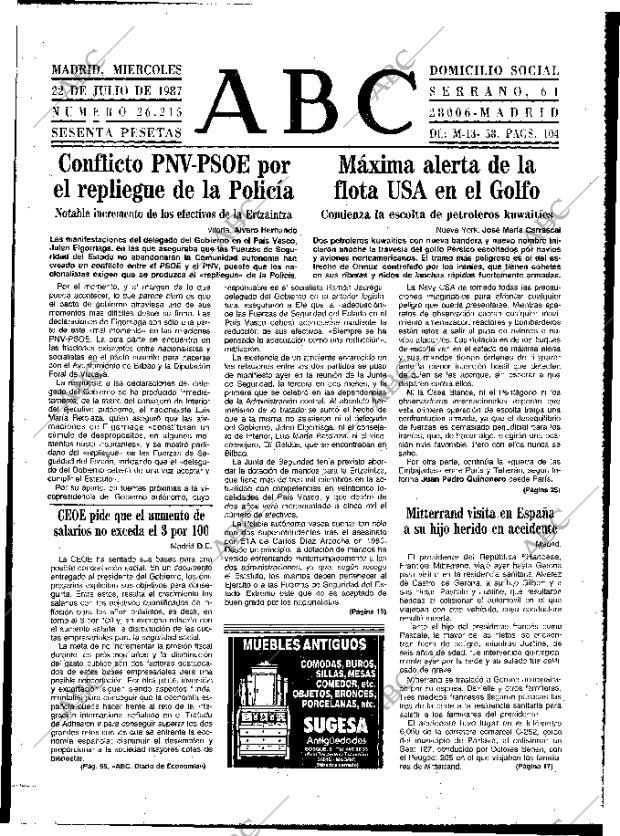 ABC MADRID 22-07-1987 página 9