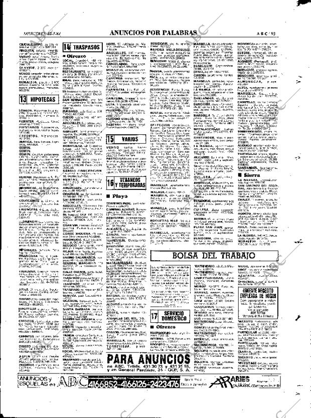 ABC MADRID 22-07-1987 página 93