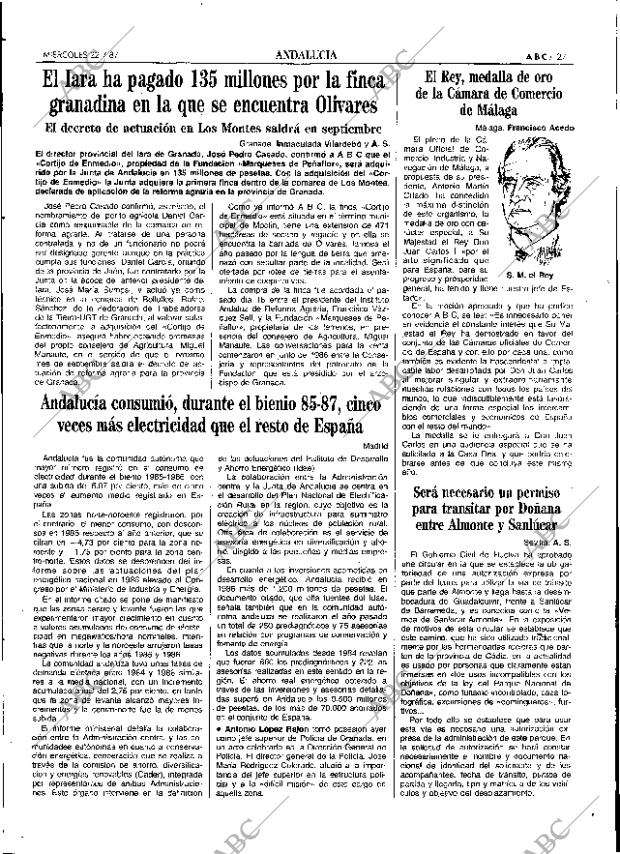 ABC SEVILLA 22-07-1987 página 27