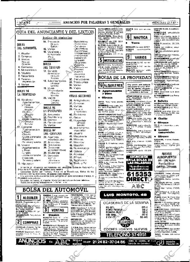 ABC SEVILLA 22-07-1987 página 58