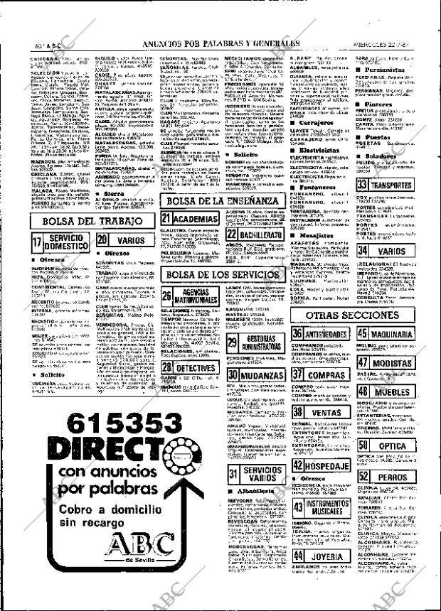 ABC SEVILLA 22-07-1987 página 60