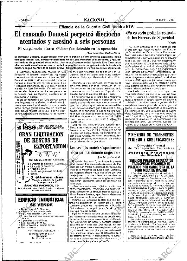 ABC MADRID 24-07-1987 página 16
