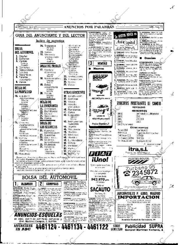 ABC MADRID 29-07-1987 página 85