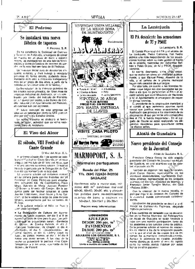 ABC SEVILLA 29-07-1987 página 28