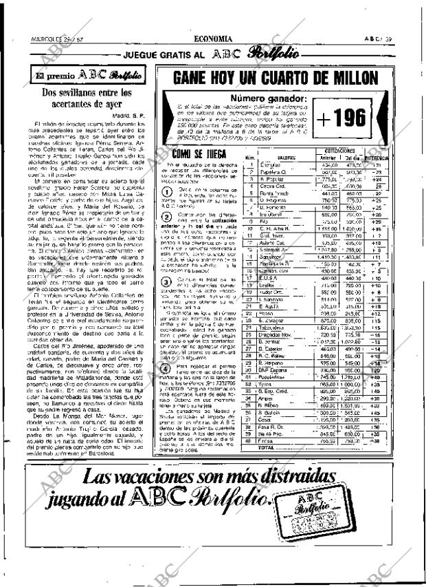 ABC SEVILLA 29-07-1987 página 39
