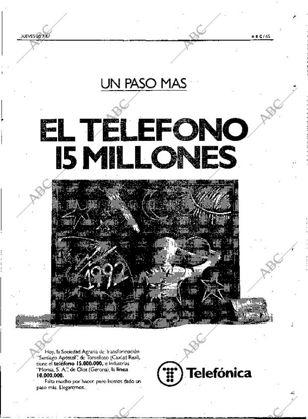 ABC MADRID 30-07-1987 página 65