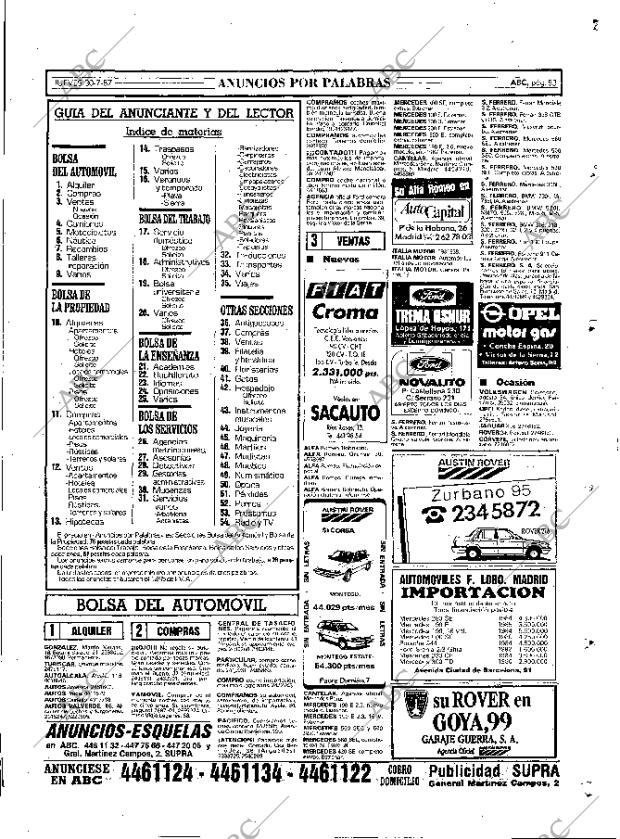 ABC MADRID 30-07-1987 página 83