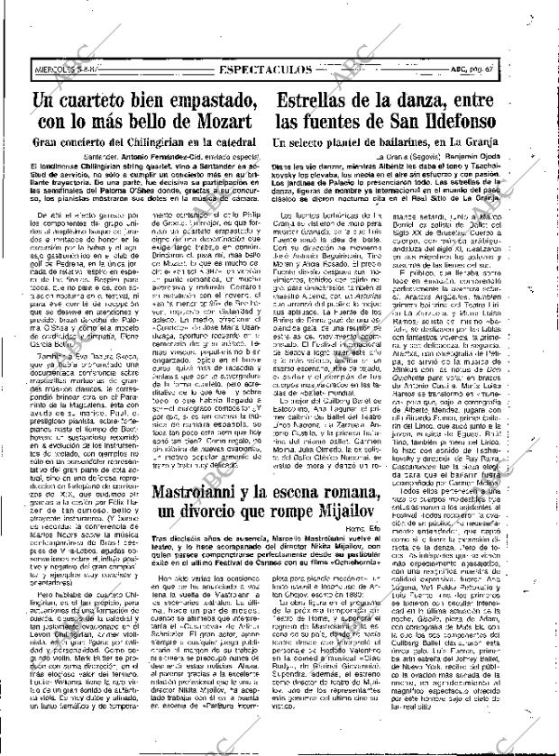 ABC MADRID 05-08-1987 página 67