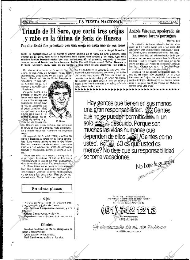 ABC MADRID 14-08-1987 página 52